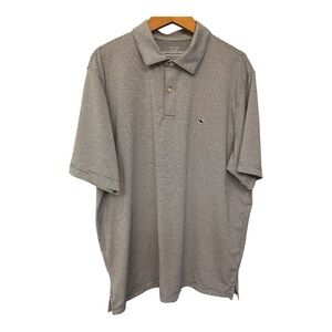Men’s Vineyard Vines Performance Polo XL – Navy‎ Heathered Stripe, Stretch Fit